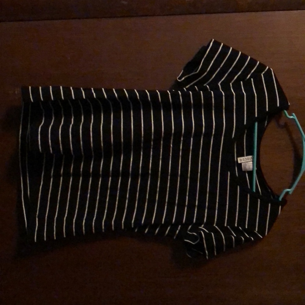 black and white striped tshirt